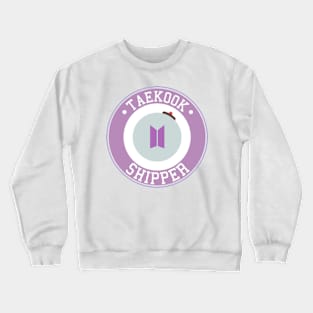 BTS Taekook shipper logo emblem typography Crewneck Sweatshirt